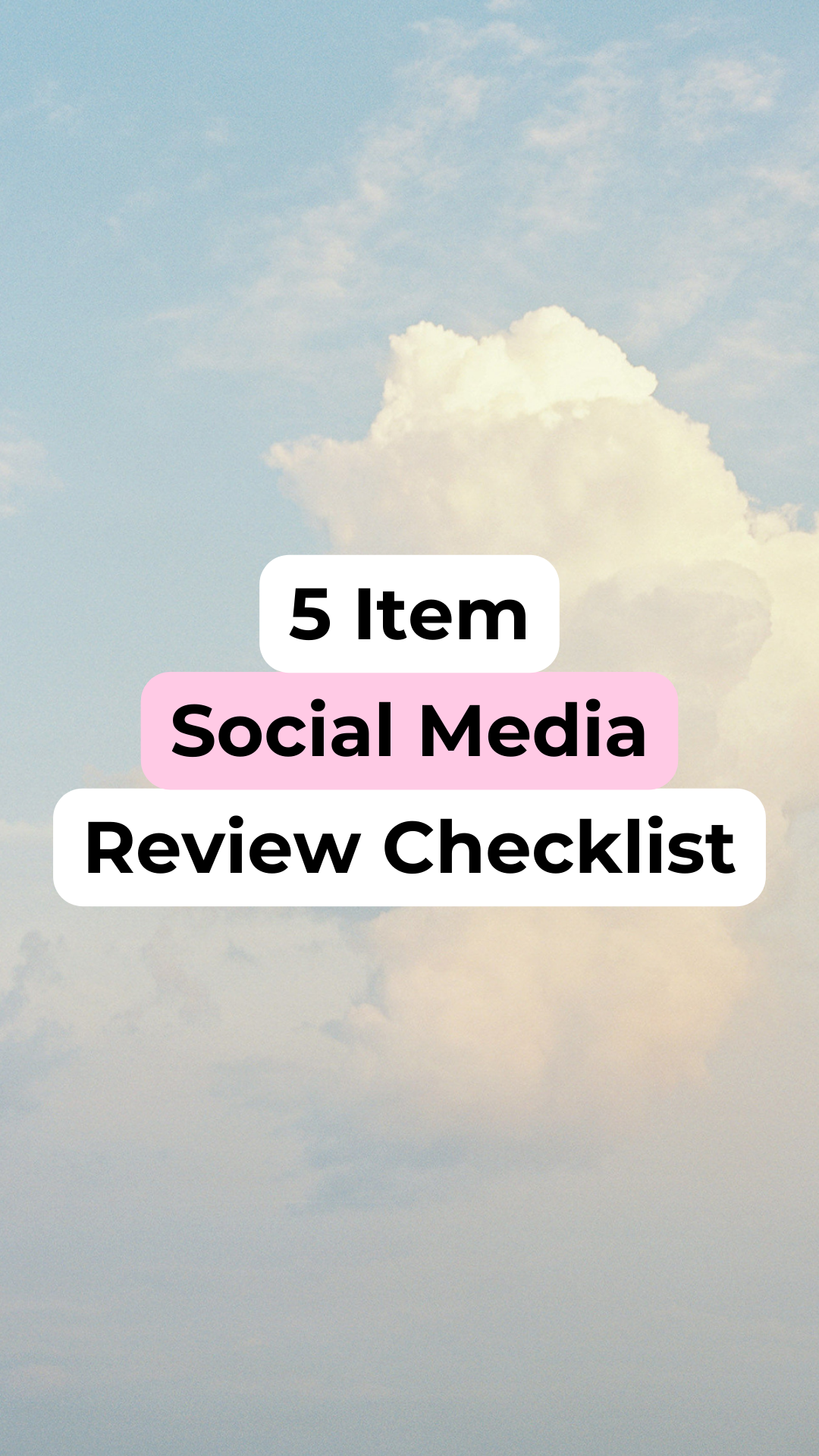5 Item Social Media Review Checklist